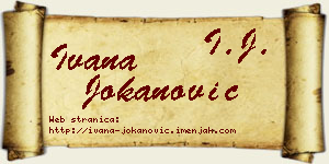 Ivana Jokanović vizit kartica